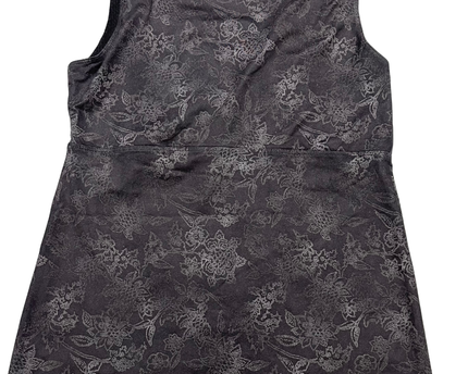 Patagonia Grey Floral Scoop Neck Active Tank Top