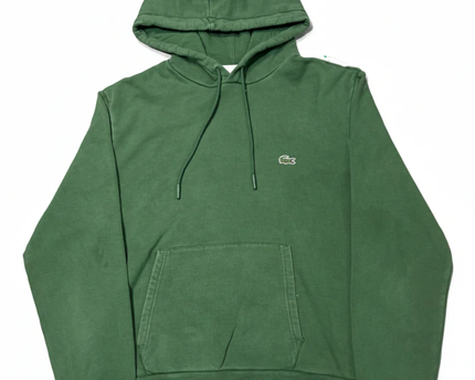 Lacoste Green Classic Fit Fleece Pullover Hoodie
