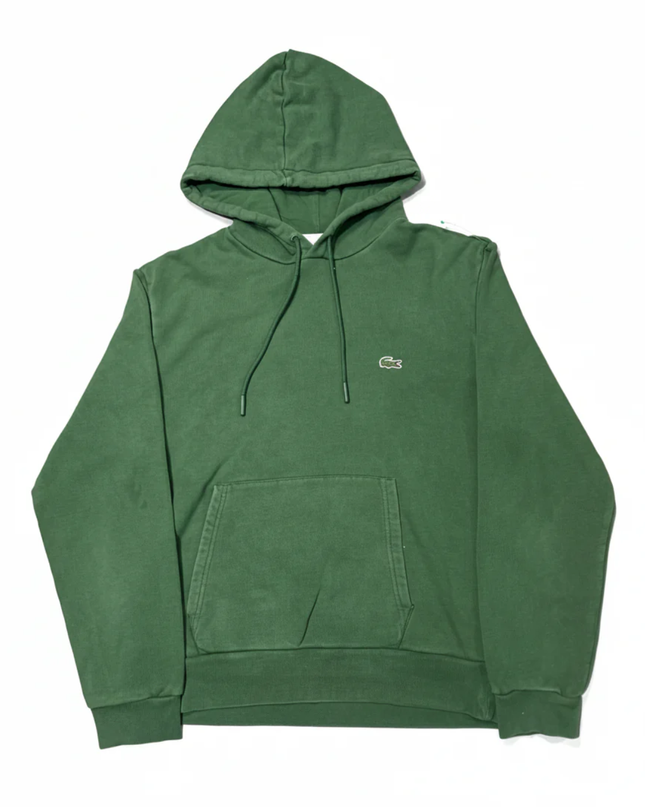 Lacoste Green Classic Fit Fleece Pullover Hoodie