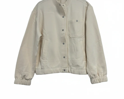 Tchibo Essentials Cream Mock Neck Snap-Front Jacket W/Tags