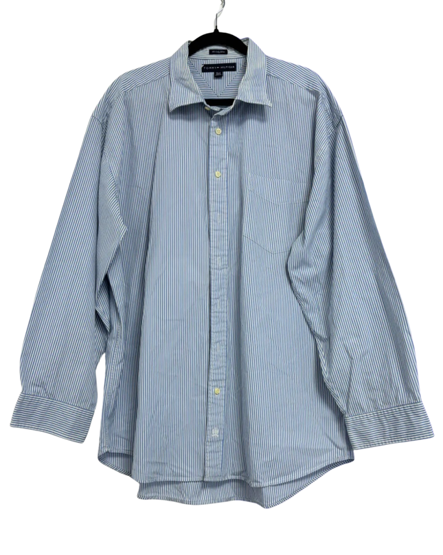 Tommy Hilfiger Blue Pinstripe Long Sleeve Shirt