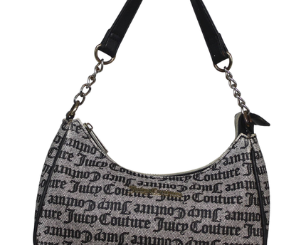 Juicy Couture Black and White Monogram Shoulder Bag