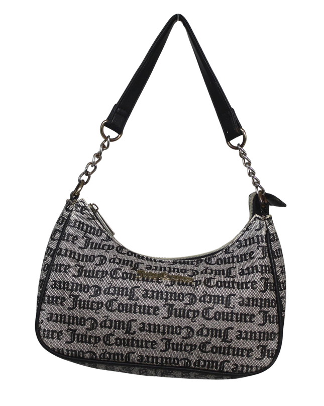 Juicy Couture Black and White Monogram Shoulder Bag