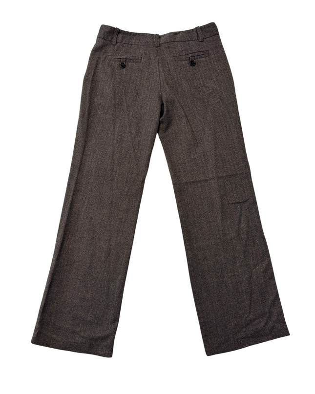 Zara Basic Brown Herringbone Professional Trousers