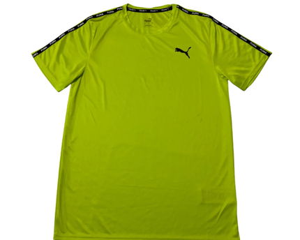 Puma Lime Green Essentials Taped Sports T-Shirt W/TAG
