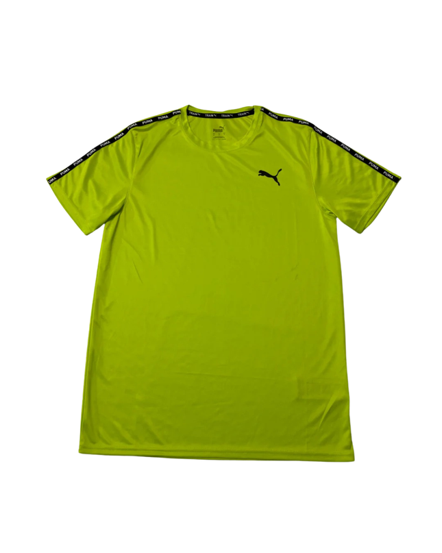 Puma Lime Green Essentials Taped Sports T-Shirt W/TAG