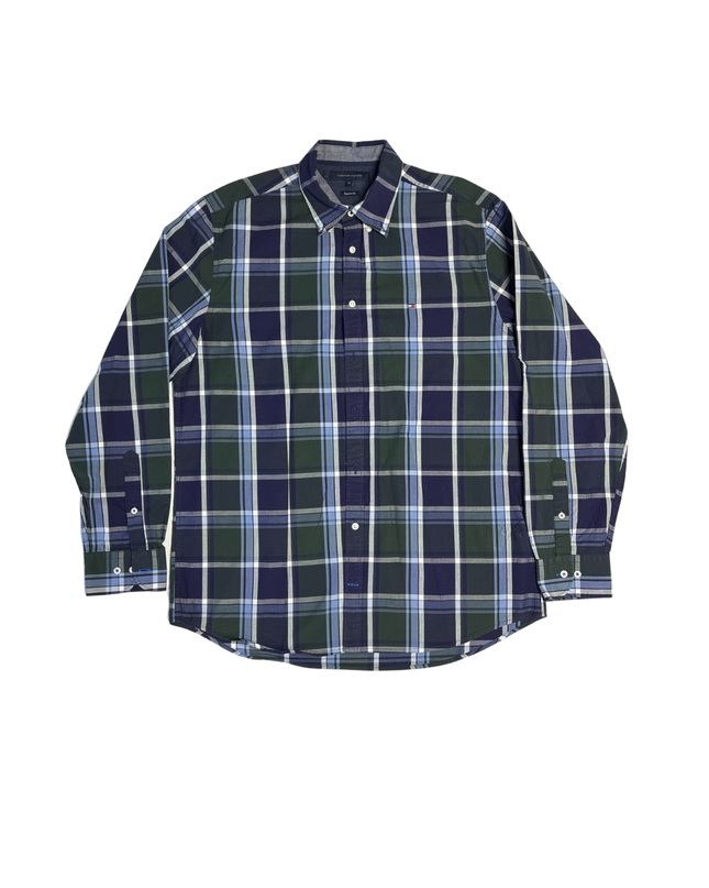 Tommy Hilfiger Navy Plaid Shirt