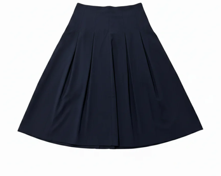 Koton Navy Blue Pleated Midi Skirt