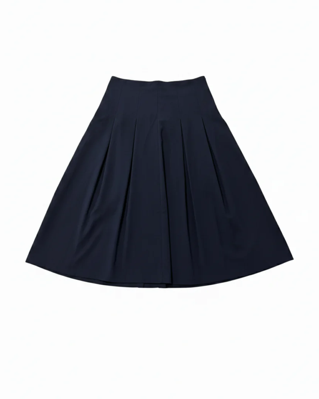 Koton Navy Blue Pleated Midi Skirt