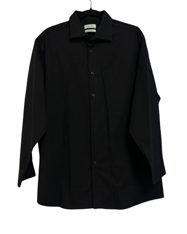 Calvin Klein Black Long Sleeve Performance Non-Iron Dress Shirt