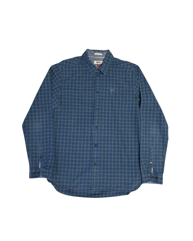 Tommy Jeans Blue Gingham Long Sleeve Shirt