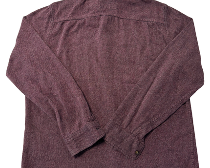 Hollister Burgundy Stretch Button-Down Long Sleeve Shirt