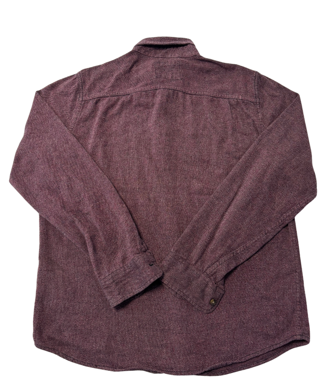 Hollister Burgundy Stretch Button-Down Long Sleeve Shirt