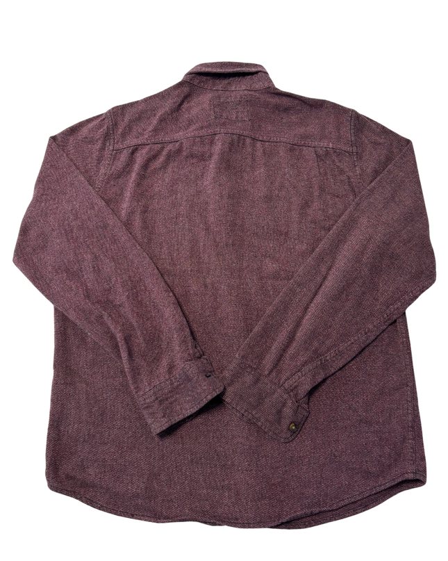 Hollister Burgundy Stretch Button-Down Long Sleeve Shirt
