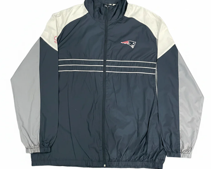 NFL New England Patriots Navy Blue Colorblock Windbreaker Jacket