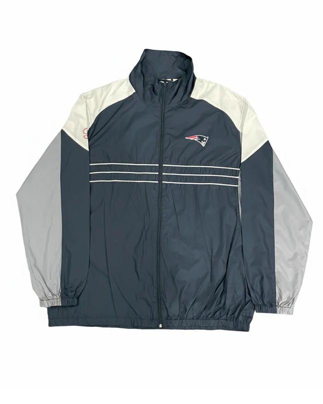 NFL New England Patriots Navy Blue Colorblock Windbreaker Jacket