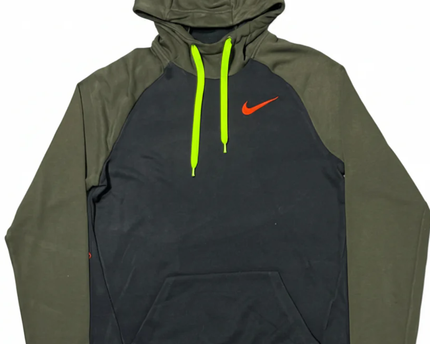 Nike Dark Grey/Olive Green Dri-Fit Activewear Hoodie