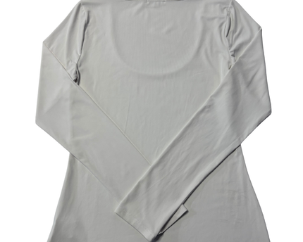 XOXO White Long Sleeve Scoop Neck Basic Top