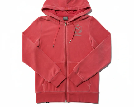 Puma Coral Velour Full-Zip Hoodie