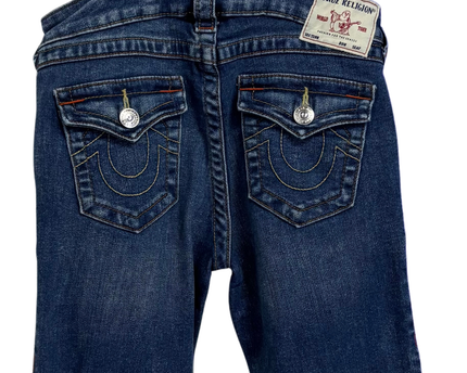 True Religion Blue Denim Overalls Jumpsuit