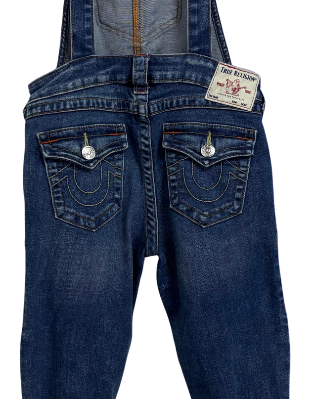 True Religion Blue Denim Overalls Jumpsuit