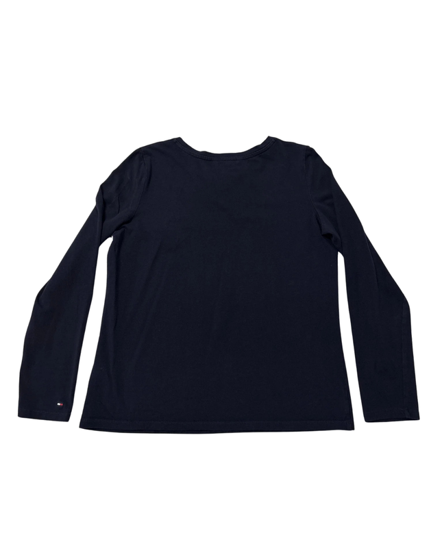 Tommy Hilfiger Navy Logo Long Sleeve T-Shirt