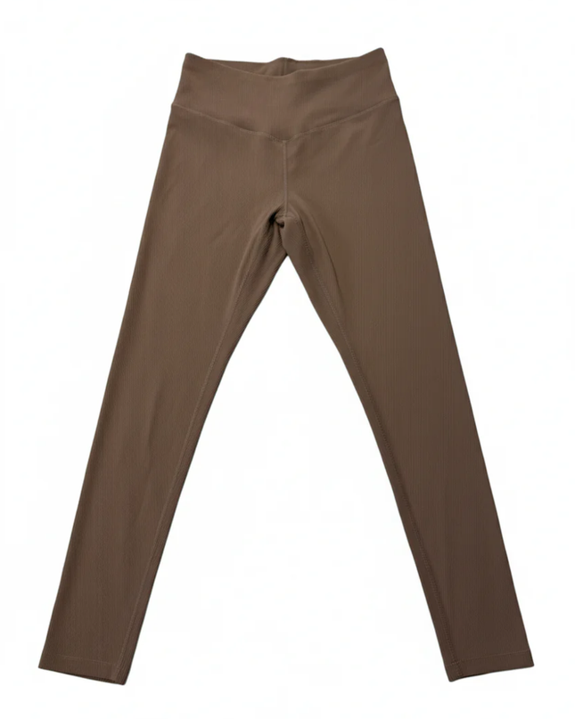 Jason Wu Brown Ribbed High-Rise Leggings