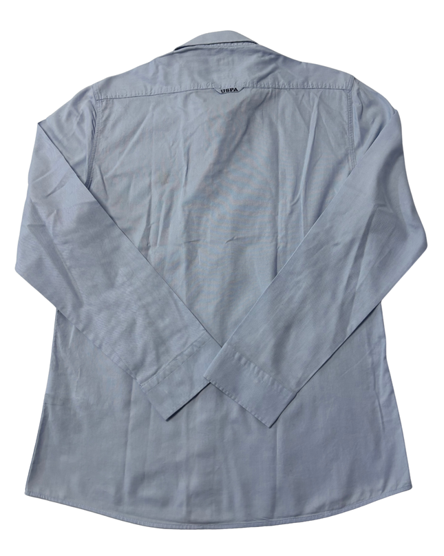 U.S. POLO ASSN. Light Blue Regular Fit Cotton Shirt
