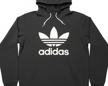 Adidas Black Trefoil Logo Graphic Hoodie