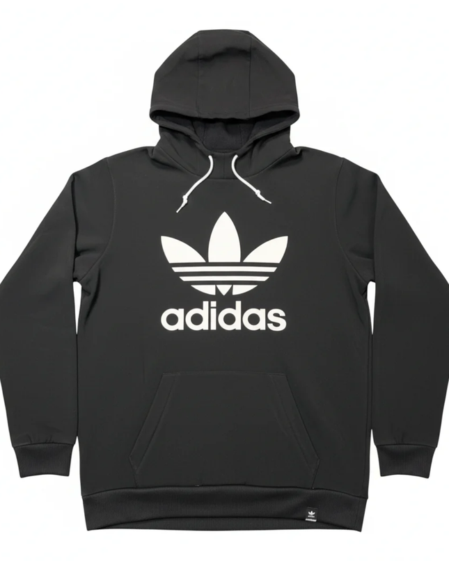 Adidas Black Trefoil Logo Graphic Hoodie