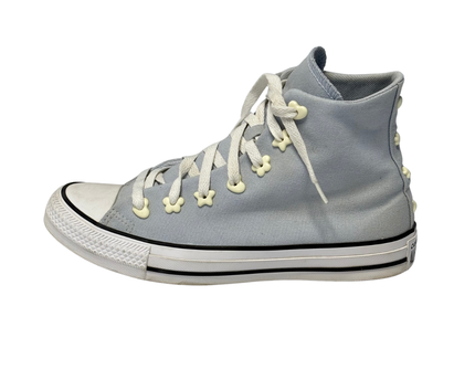 Converse Light Blue Flower Eyelet Chuck Taylor All Star High Top Sneakers