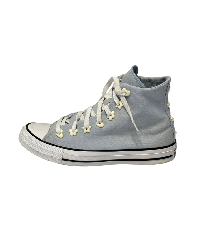 Converse Light Blue Flower Eyelet Chuck Taylor All Star High Top Sneakers