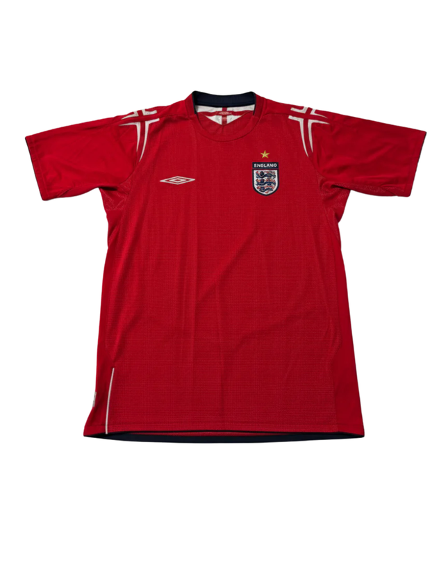 England Away 2004-2005 Umbro Red Football Jersey
