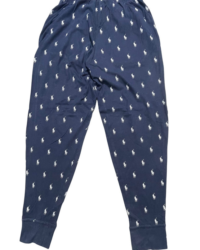 Polo Ralph Lauren Navy Blue Allover Pony Print Sleepwear Joggers