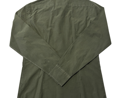 Sacoor Brothers Olive Green Slim Fit Icon Poplin Shirt