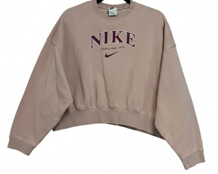 Nike Pink Athletic Dept 1972 Graphic Cropped Sweatshirt