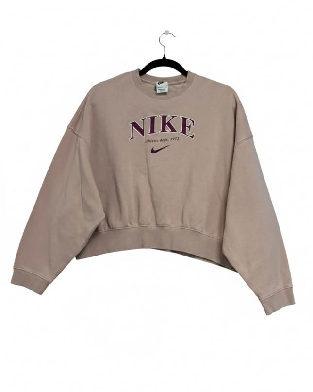 Nike Pink Athletic Dept 1972 Graphic Cropped Sweatshirt