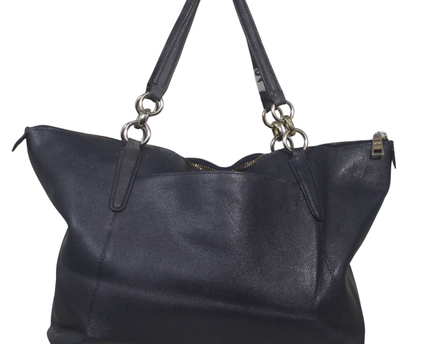 Coach Black Pebbled Leather Tote Bag