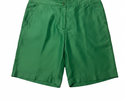 Missoni Green Silk Shantung Bermuda Shorts