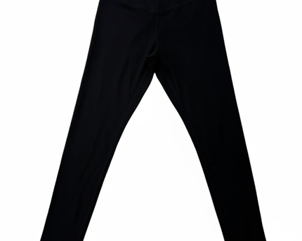 Jason Wu Black Ribbed High-Waisted Leggings