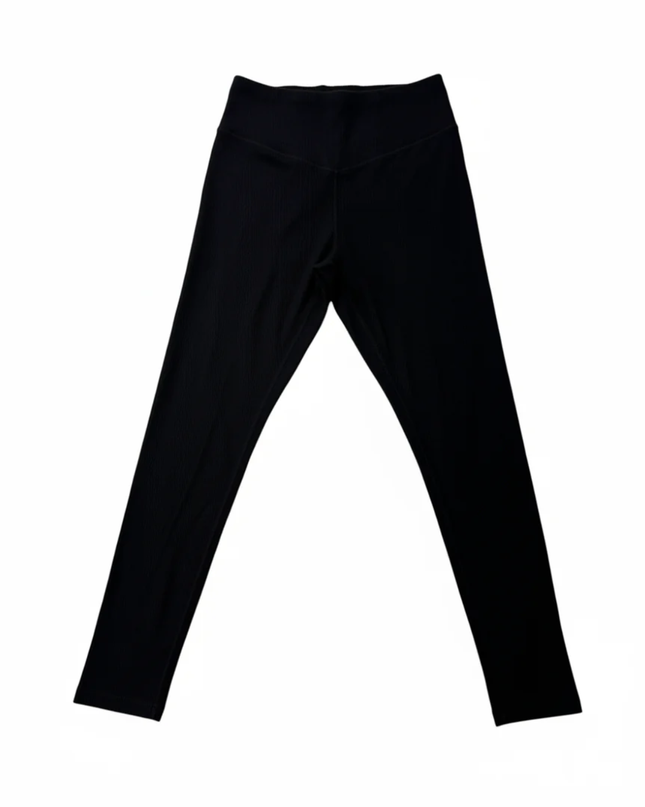 Jason Wu Black Ribbed High-Waisted Leggings