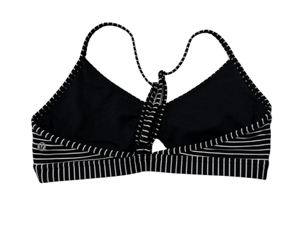 Lululemon Layer Black and White Striped Sports Bra