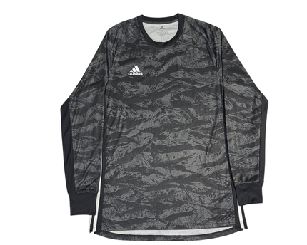 Adidas Gray Camouflage Long Sleeve Sports T-Shirt