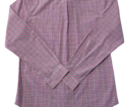 Ralph Lauren Pink Plaid Slim Fit Non-Iron Shirt