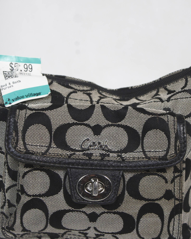 Coach Black Signature Jacquard Crossbody Bag
