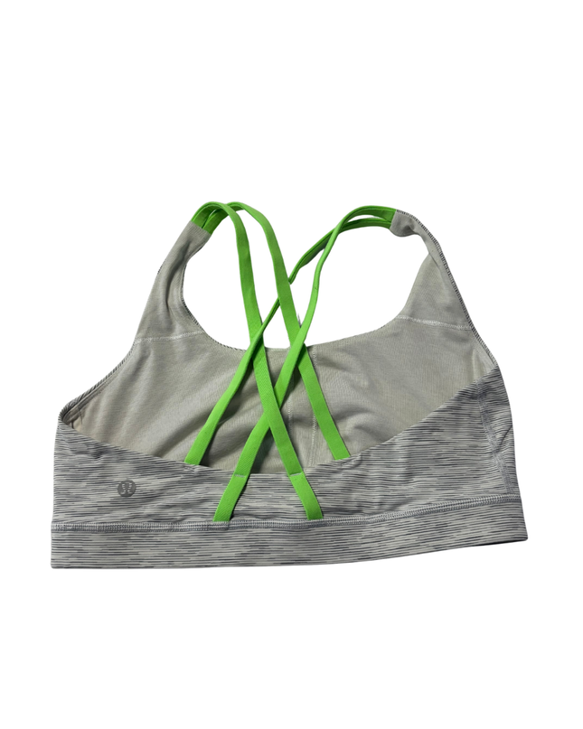 Lululemon Grey and Neon Green Strappy Sports Bra