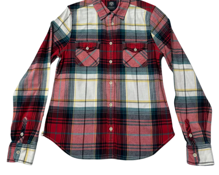 American Eagle Outfitters Red Plaid Favorite Fit Flannel Shirt