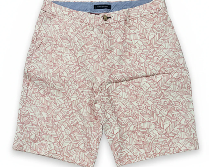 Tommy Hilfiger Red/White Tropical Palm Leaf Print Shorts