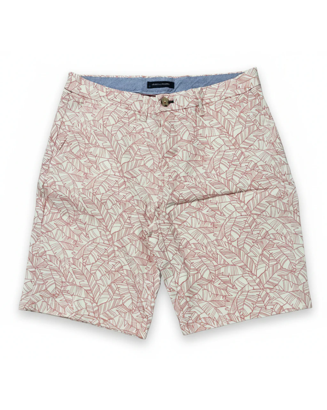 Tommy Hilfiger Red/White Tropical Palm Leaf Print Shorts
