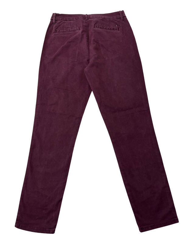 Tommy Hilfiger Maroon Straight Leg Chino Pants